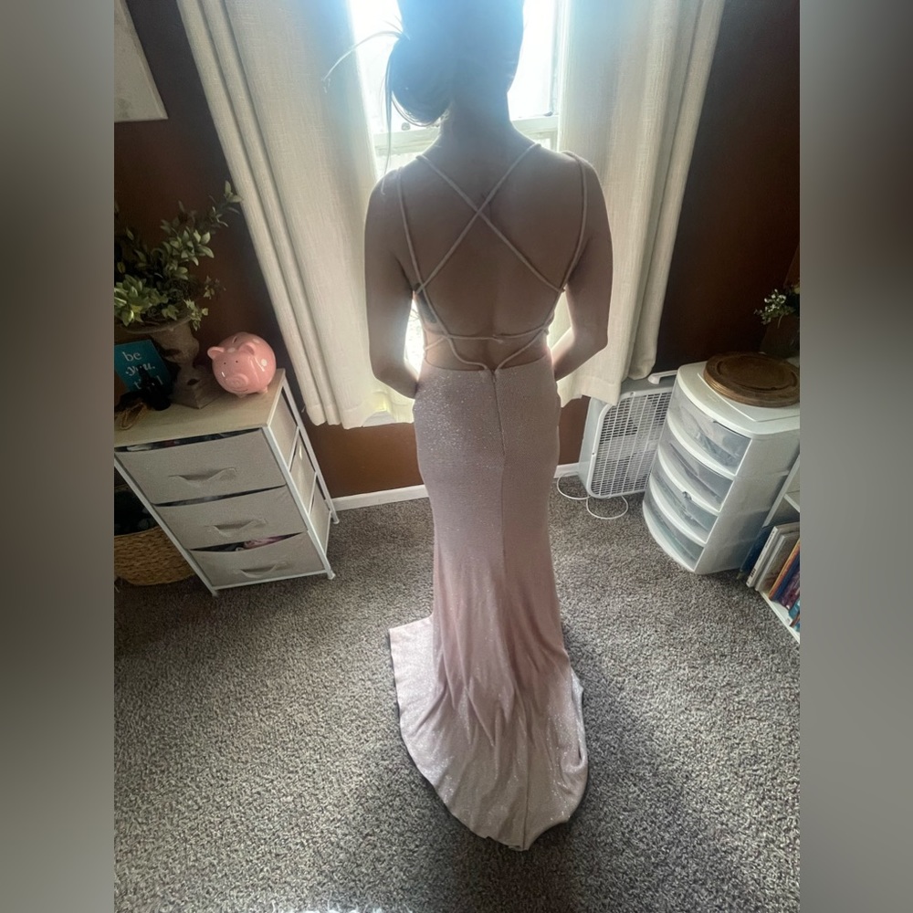 Pink/rose gold formal or prom dress